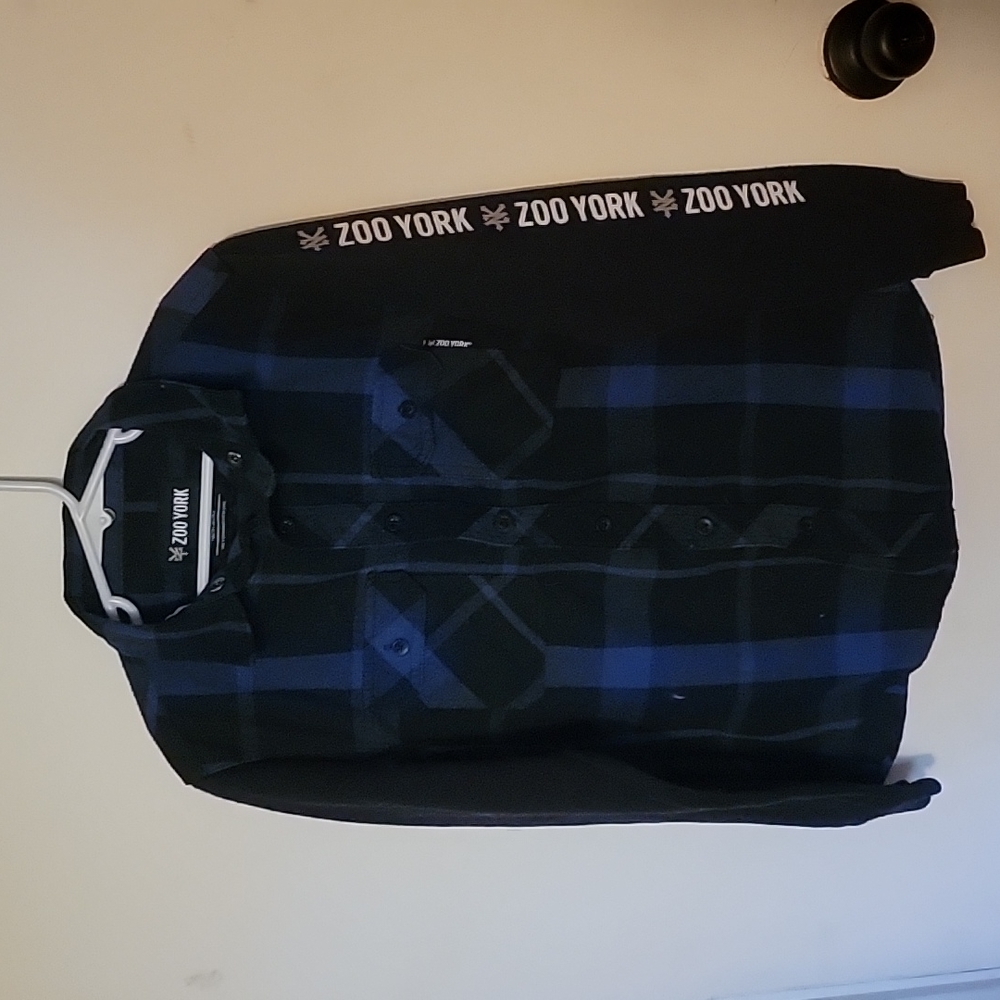 Flannel and Sweatshirt Zoo York Button Down, Size 7/8